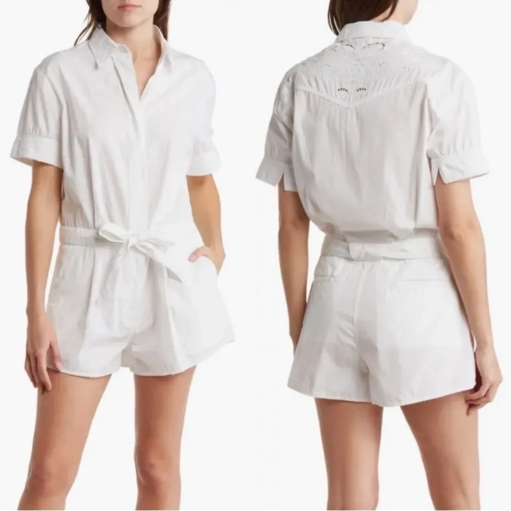 Rag & Bone Surplus Romper in White 10 NWT - Picture 2 of 4